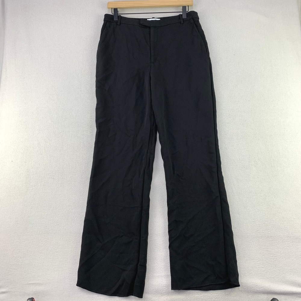 & Other Stories Paris Atelier Dress Pants Women 8 Black Wide Leg Trousers Career